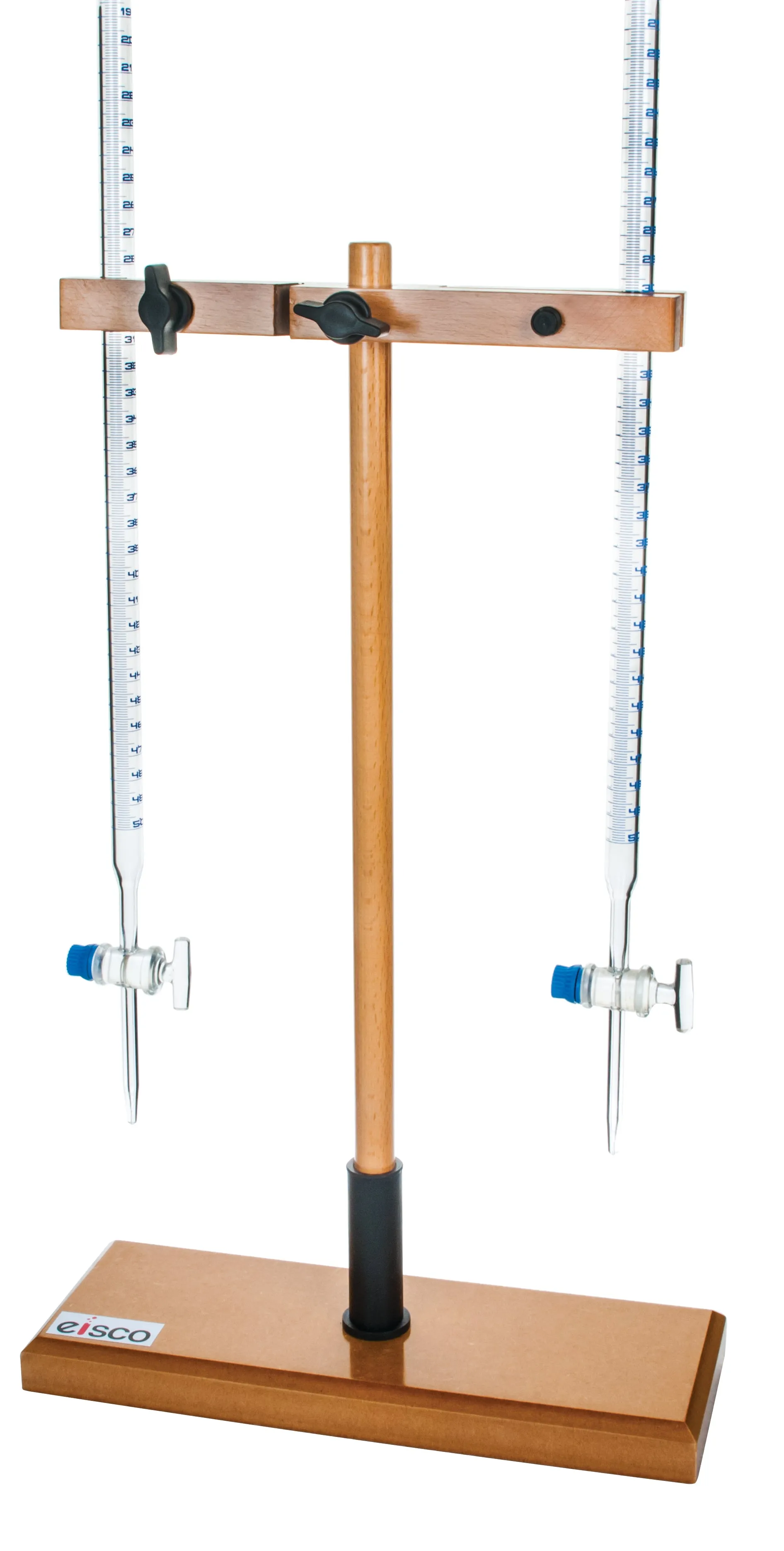 Burette Stand - Double, made of seasoned hardwood