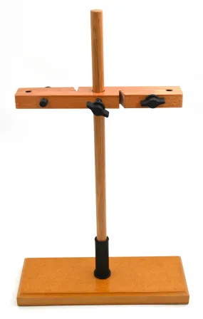 Burette Stand - Double, made of seasoned hardwood