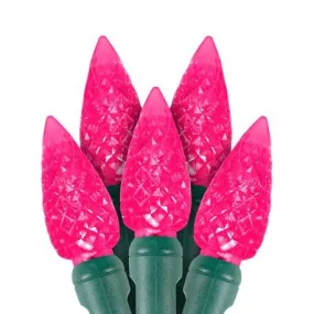 C6 LED Christmas Lights 100L Pink