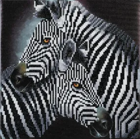 CAK-QVC-3030M-04: Zebra Hugs, 30x30cm Crystal Art Kit