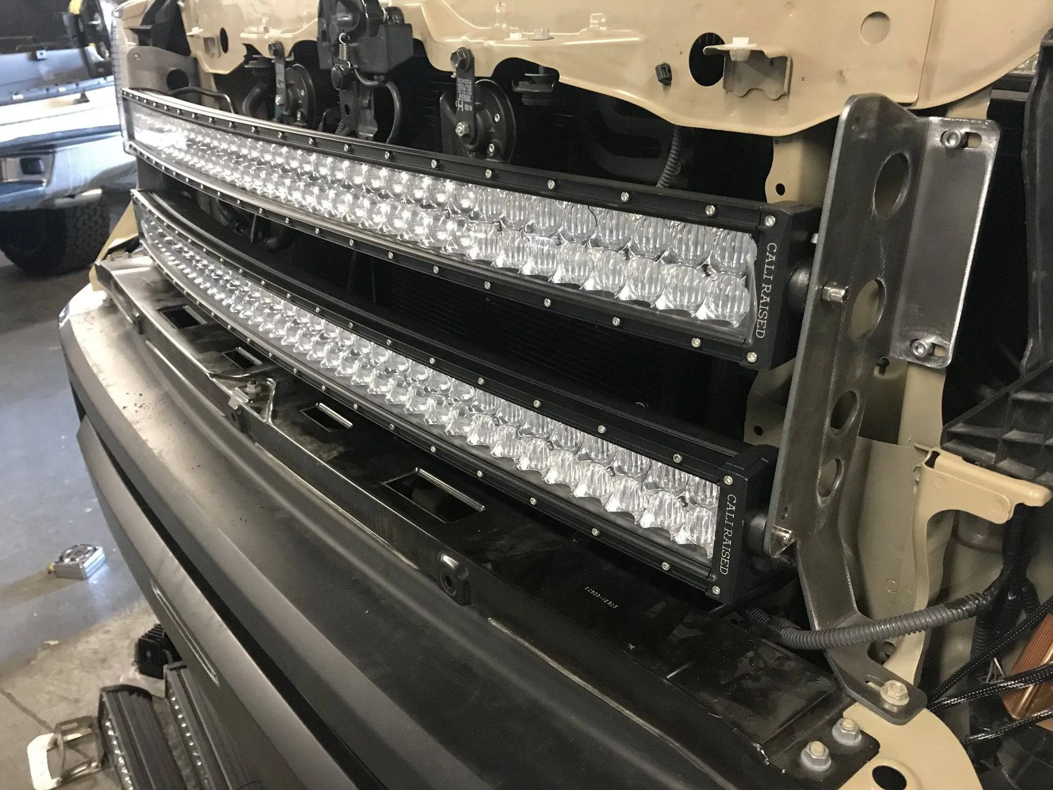 Cali Raised 42" Hidden Grille Curved LED Light Bar - 2014-2021 Toyota Tundra