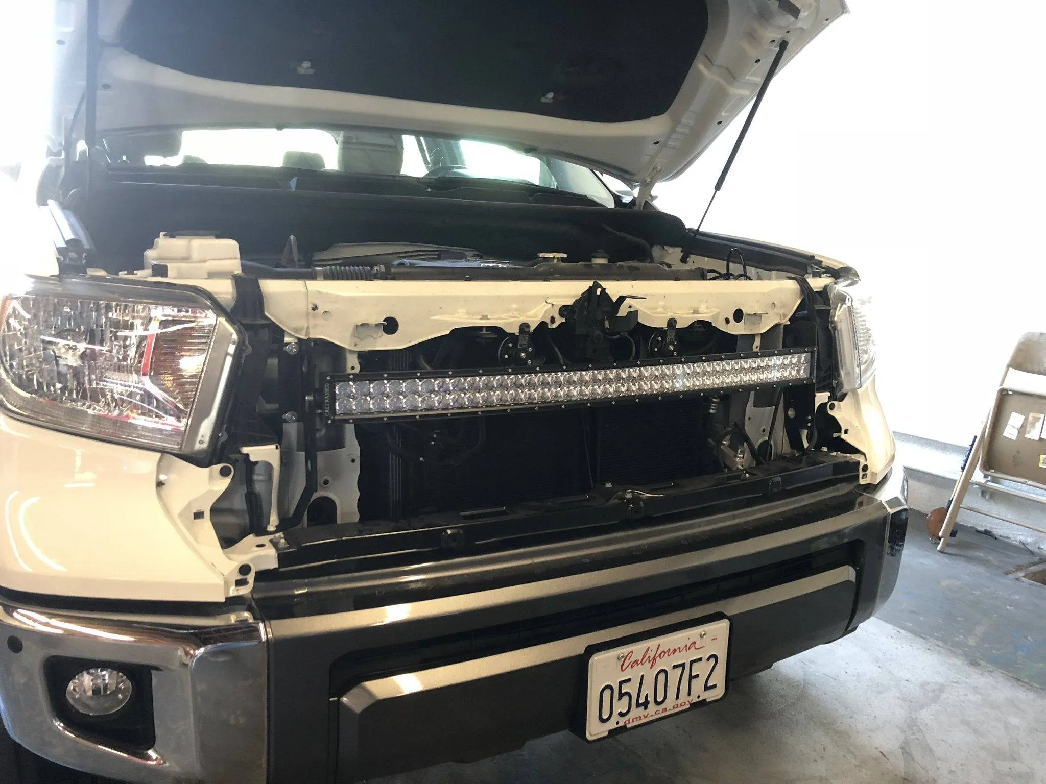 Cali Raised 42" Hidden Grille Curved LED Light Bar - 2014-2021 Toyota Tundra