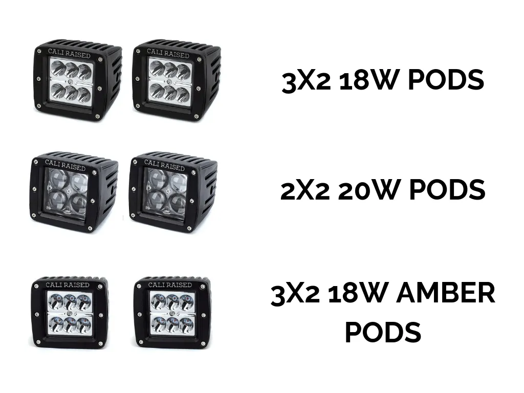 Cali Raised LED Fog Light Pod Combo - 2012-2015 Toyota Tacoma