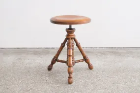 Carved Tripod Piano Stool