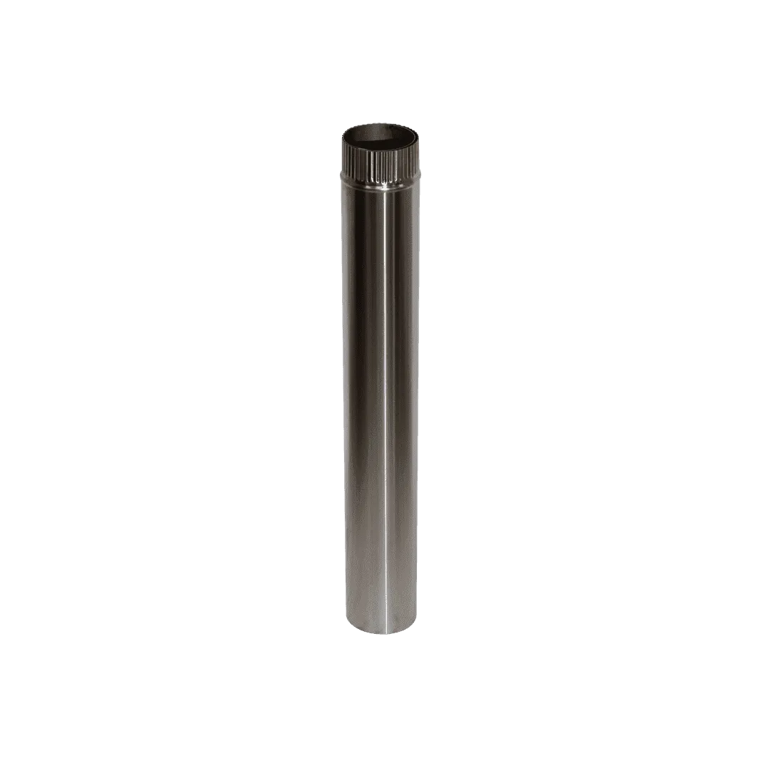 CB-3024-SS 3" Stainless Steel Double Wall Flue Pipe, 24" Long