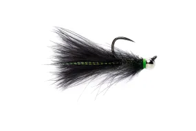 CDC Jig Streamer Black by Fulling Mill// Barbless Hook