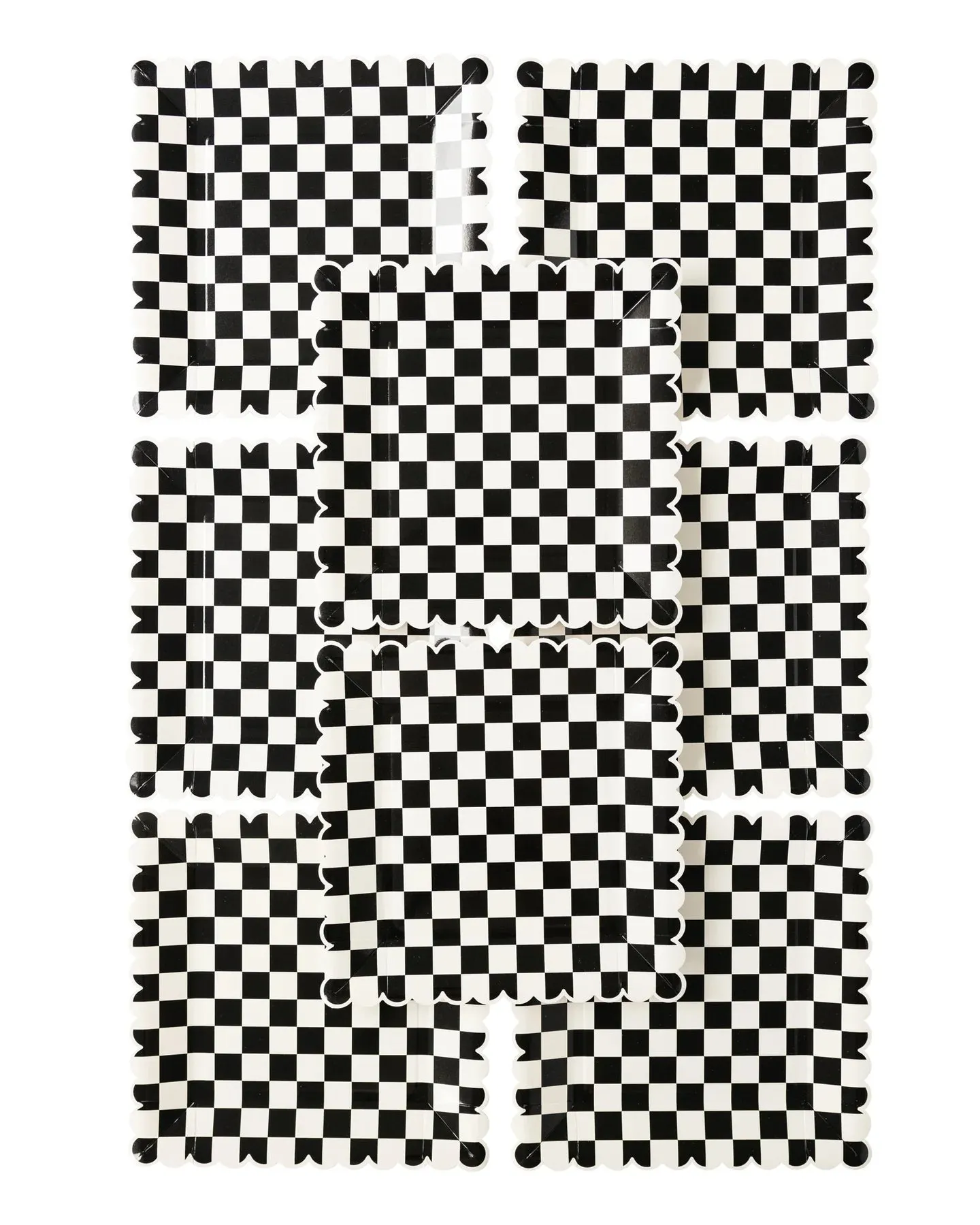 Checkered Paper Plate