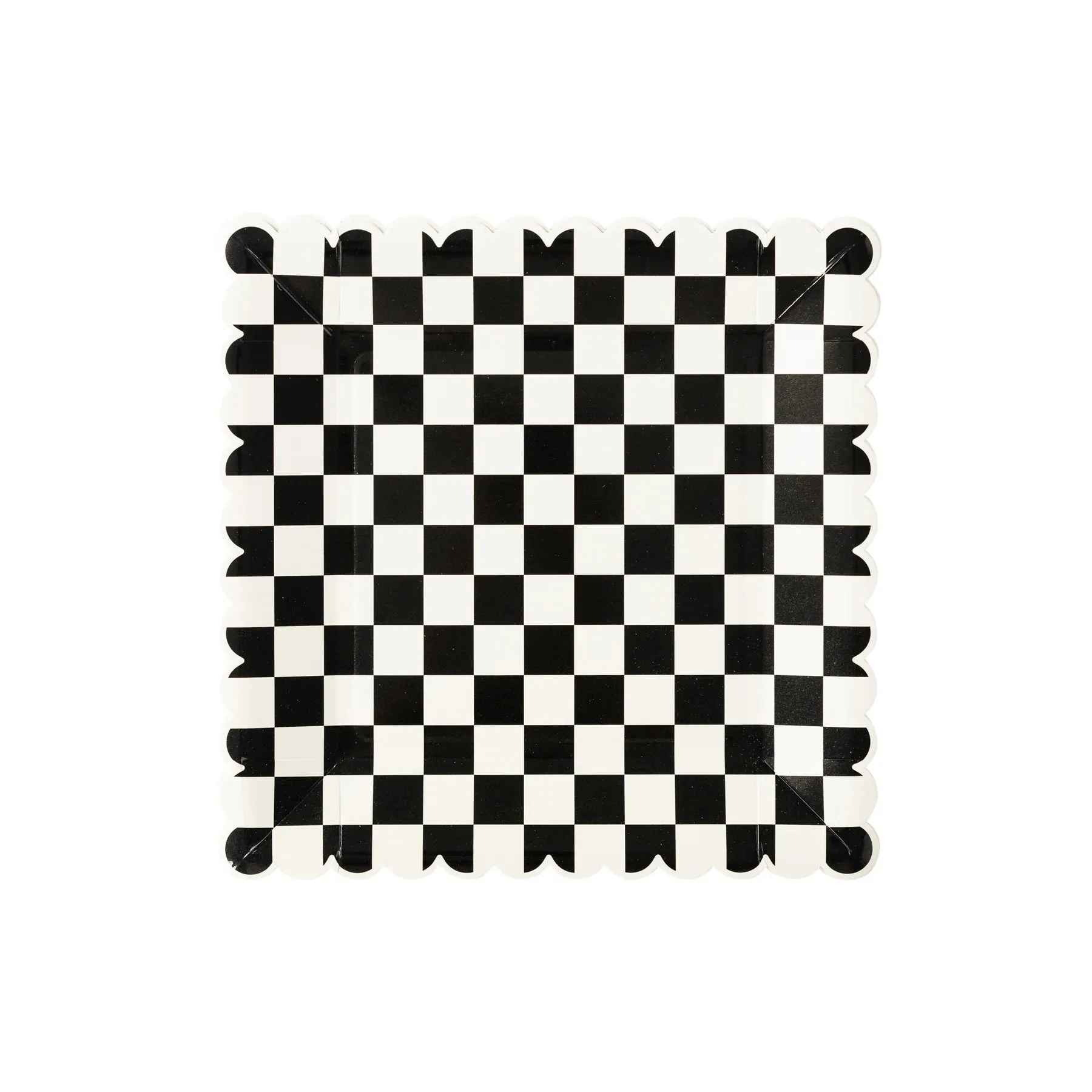Checkered Paper Plate
