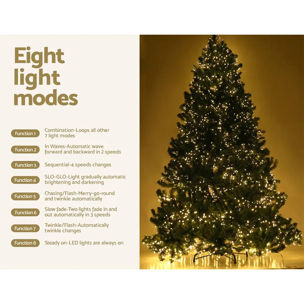 Christmas Tree 2.4M Xmas Tree with 3190 LED Lights Warm White