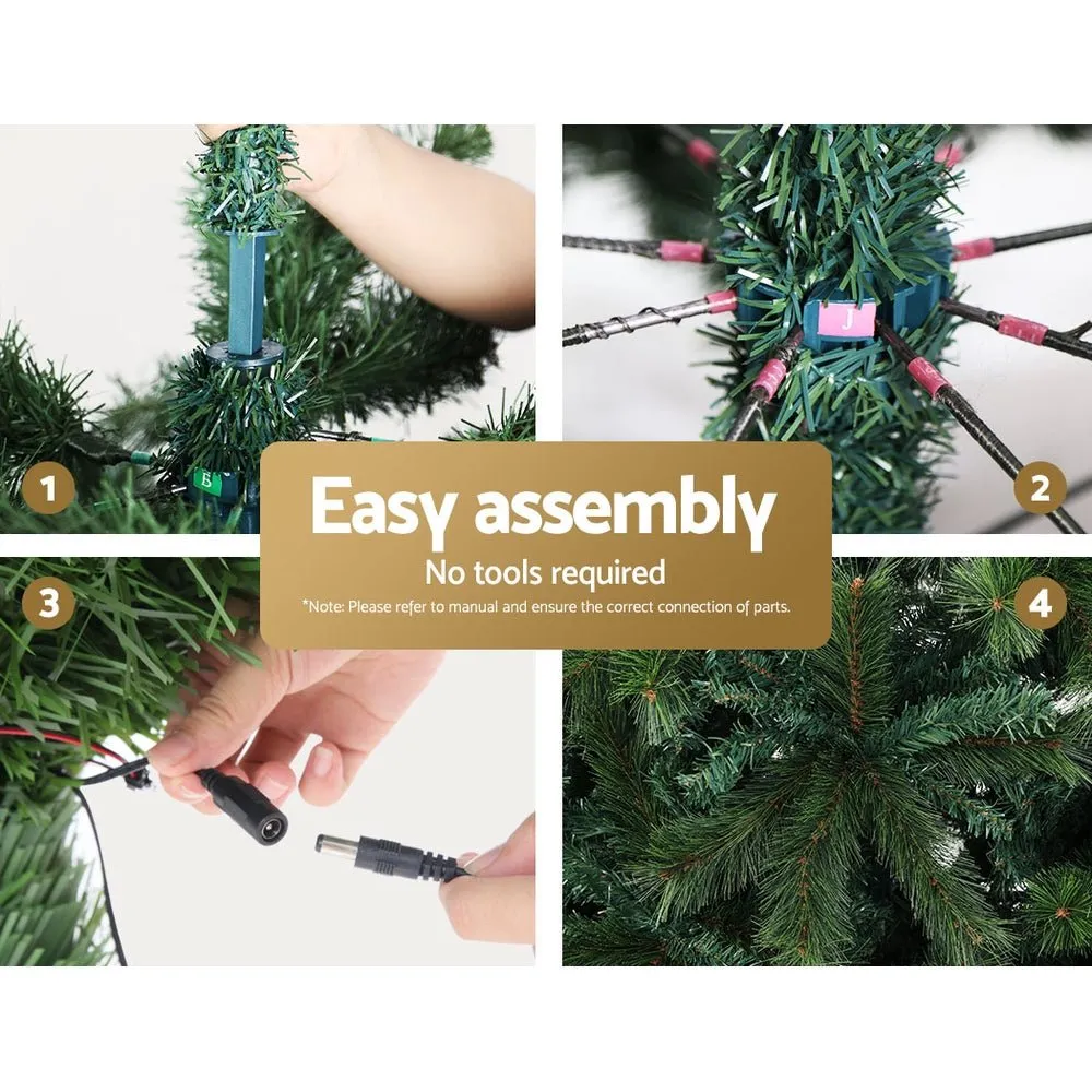 Christmas Tree 2.4M Xmas Tree with 3190 LED Lights Warm White