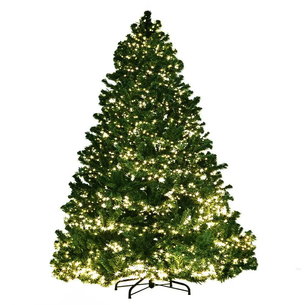 Christmas Tree 2.4M Xmas Tree with 3190 LED Lights Warm White