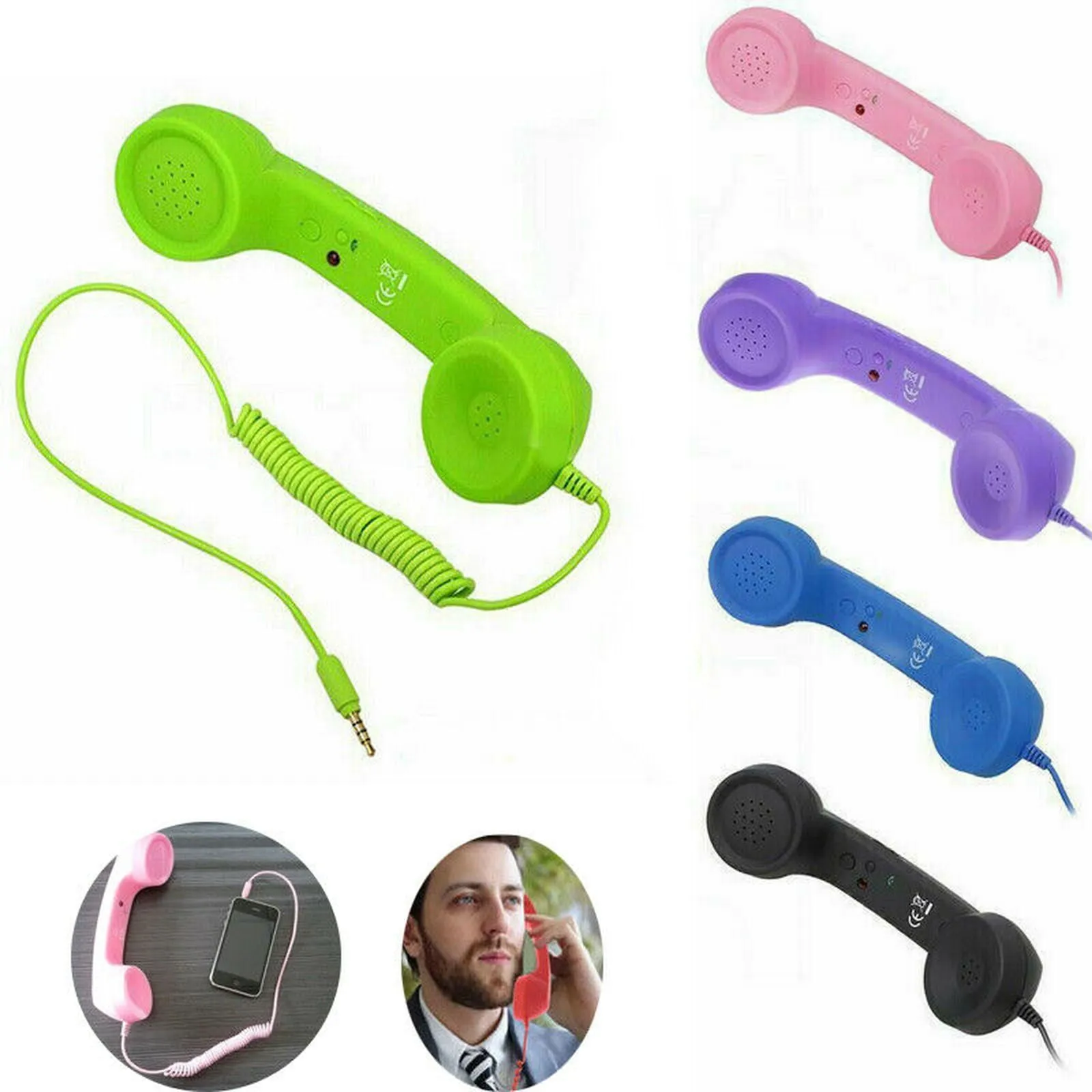 Classic retro telephone Handset Mini Mic Speaker