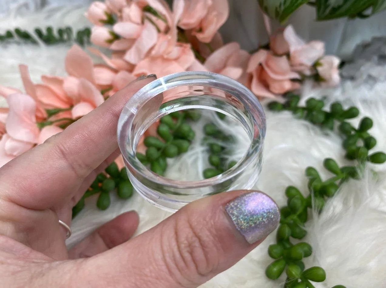 Clear Plastic Crystal Sphere Ring Stands