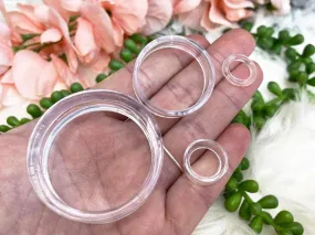 Clear Plastic Crystal Sphere Ring Stands