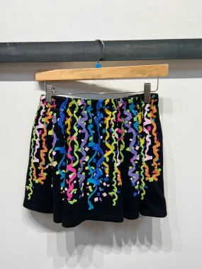 Confetti Streamers Skort - Black [Queen of Sparkles]
