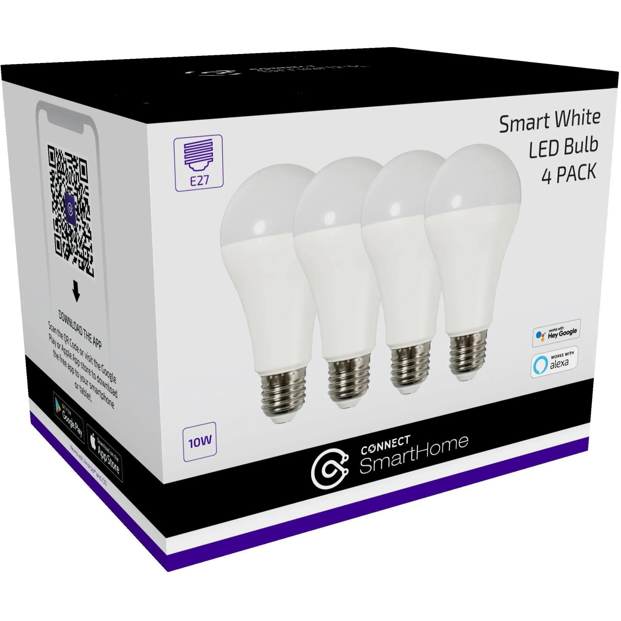 Connect Smart Bulb E27 White (4 Pack)