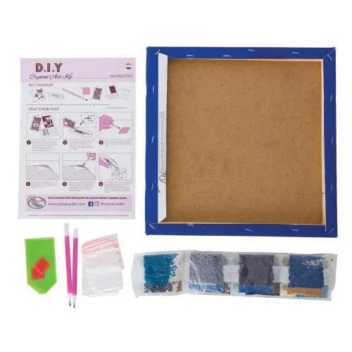 Craft Buddy DIY Crystal Art Medium Framed Kit - White Tiger