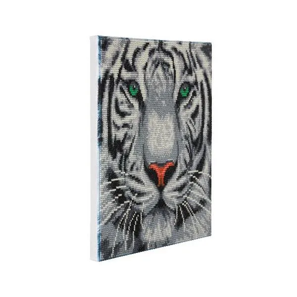 Craft Buddy DIY Crystal Art Medium Framed Kit - White Tiger