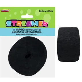 Crepe Streamers - Black
