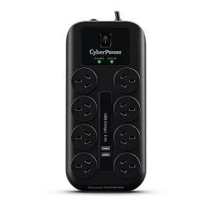 CyberPower 8-Port Surge Protector With USB Charging Ports CPSURGE08USB-ANZ