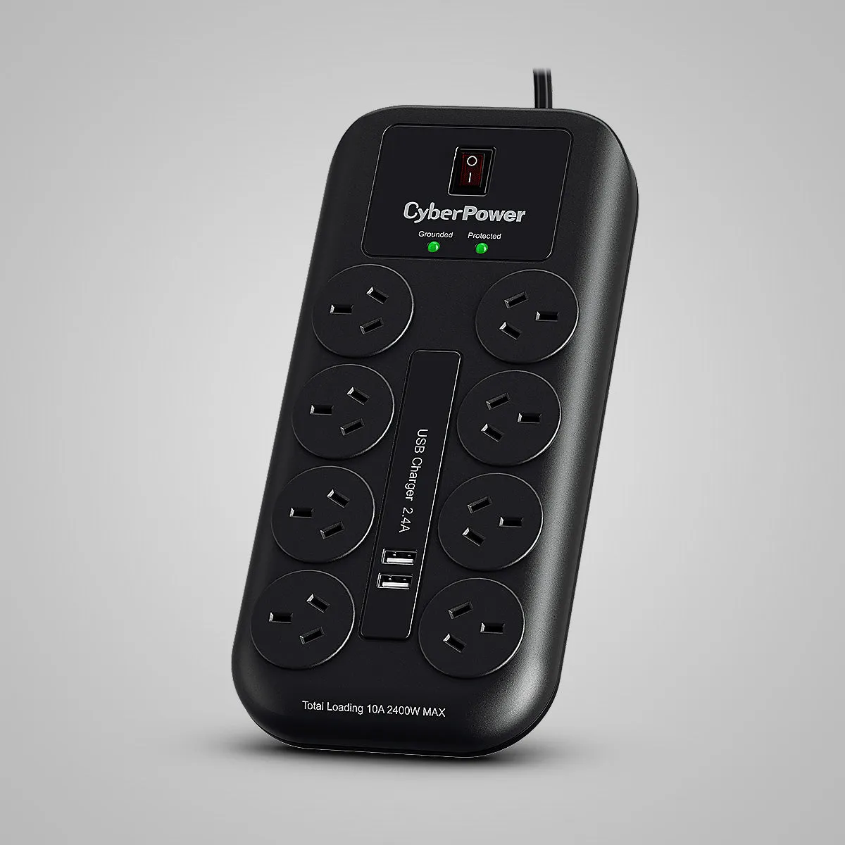 CyberPower 8-Port Surge Protector With USB Charging Ports CPSURGE08USB-ANZ