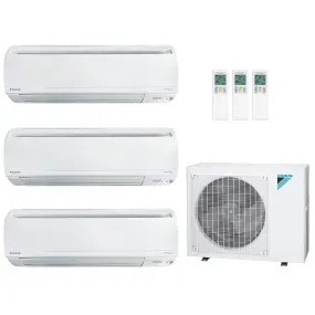 Daikin 3-Zone Wall Mounted Ductless Mini-Split 48000 BTU Heat Pump Air Conditioner 15k   18k   18k -  20.6 SEER2