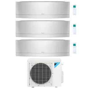 Daikin 3-Zone Wall Mounted Emura Silver Ductless Mini-Split 36000 BTU Heat Pump Air Conditioner 12k   12k   18k - 18.1 SEER2