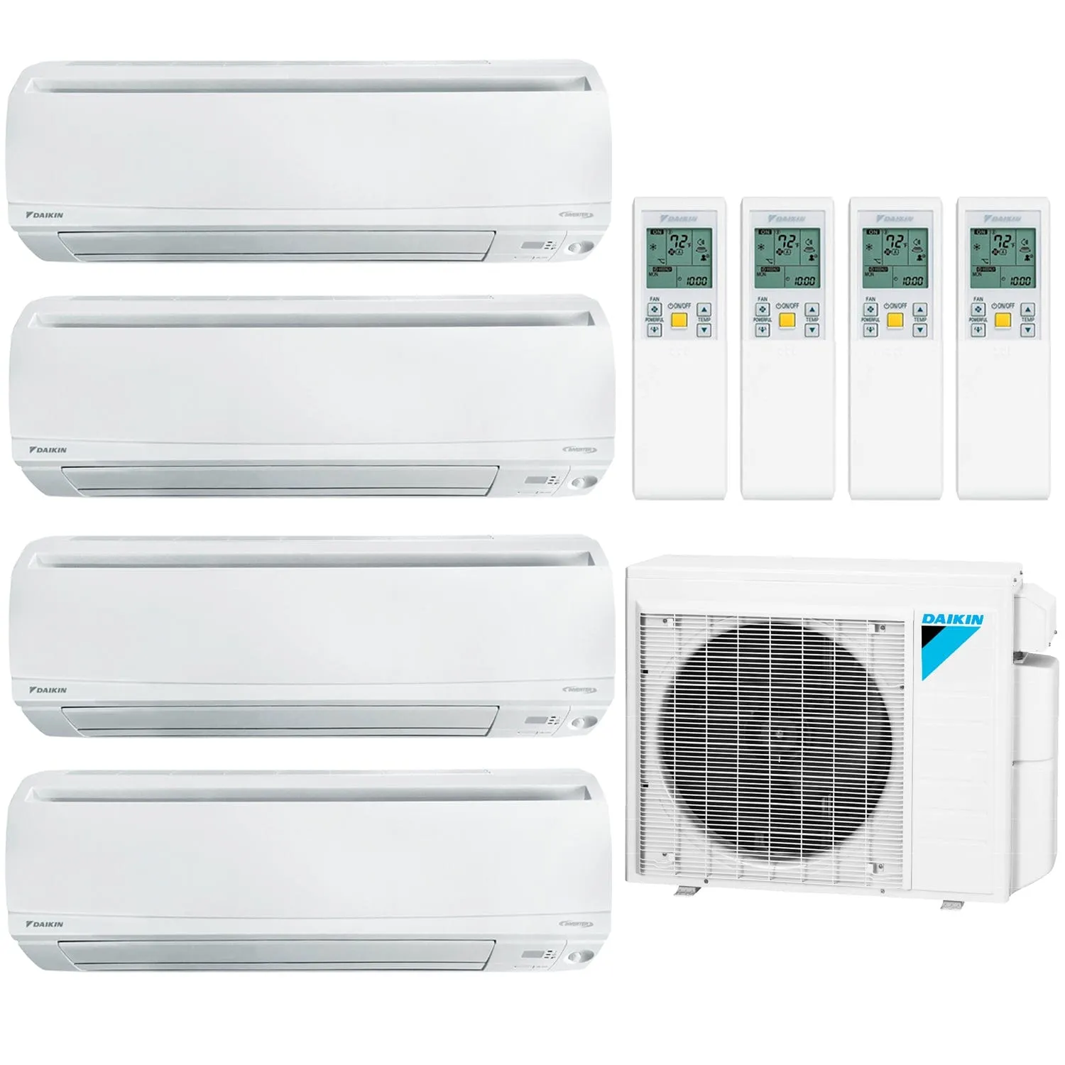 Daikin 4-Zone Wall Mounted Ductless Mini Split 36000 BTU Heat Pump Air Conditioner 12k   12k   12k   12k 18.1 SEER2
