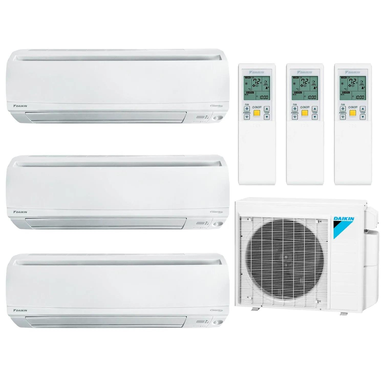 Daikin 4-Zone Wall Mounted Hyper Heat Ductless Mini-Split 36000 BTU Heat Pump Air Conditioner 9k   12k   12k   15k - 20 SEER2