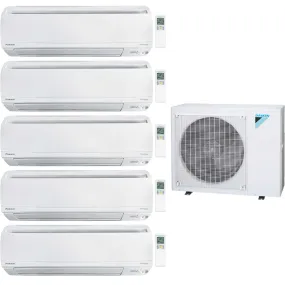 Daikin 5-Zone Wall Mounted Ductless Mini-Split 48000 BTU Heat Pump Air Conditioner 9k   9k   9k   9k   18k - 20.6 SEER2