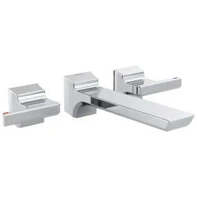 Delta Pivotal Modern Chrome Finish Two-Handle Wall Mount Bathroom Sink Faucet Includes Rough-in Valve D3055V