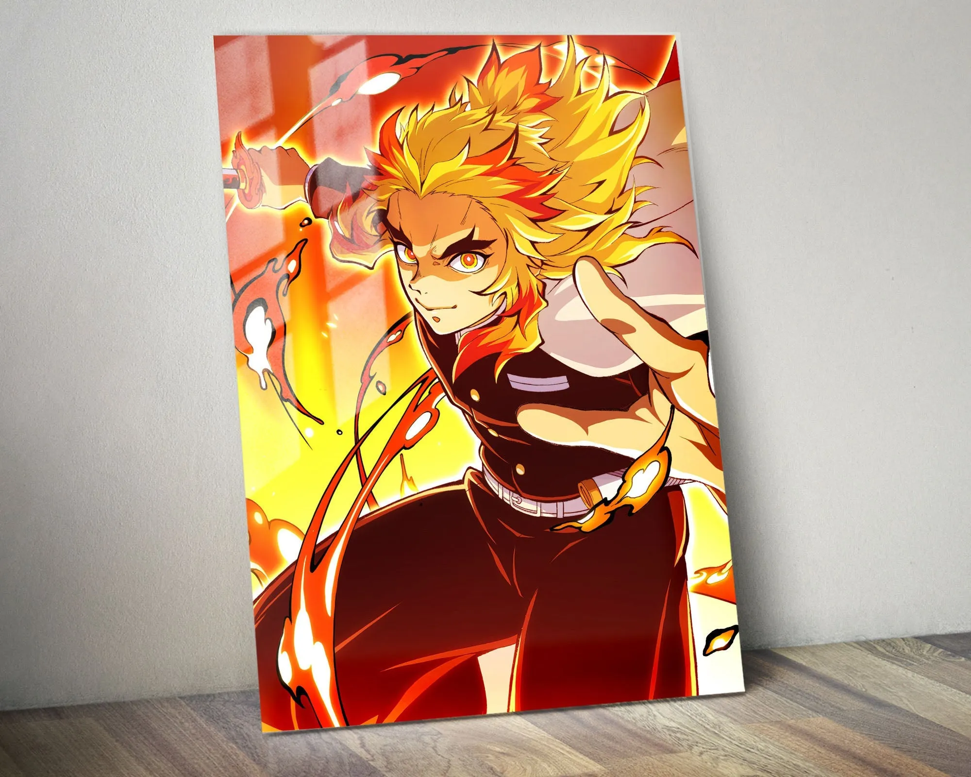 Demon Slayer Rengoku Kyojuro Metal Poster