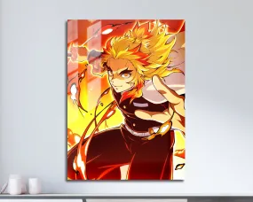 Demon Slayer Rengoku Kyojuro Metal Poster