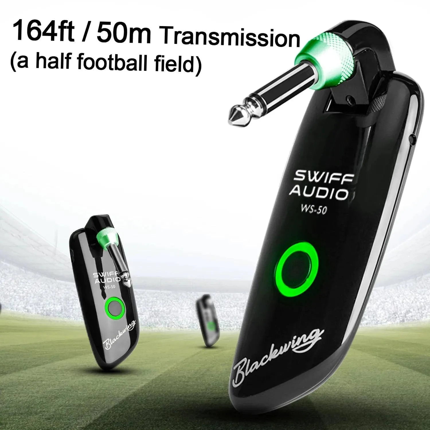 Digital Guitar Wireless System (Transmitter Receiver) 50M Transmission Range Built-in Rechargeable Battery Electric Guitar Bass