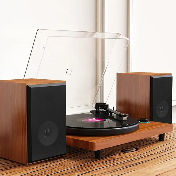 DIGITNOW B10A Vinyl Record Player with Magnetic Cartridge and Adjustable Counter Weight