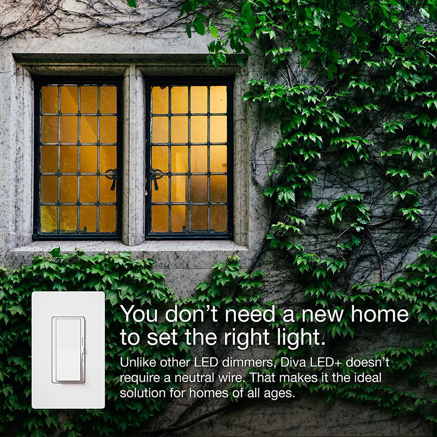 Diva LED  Dimmer Switch, 150-Watt, Single Pole or 3-Way, Black