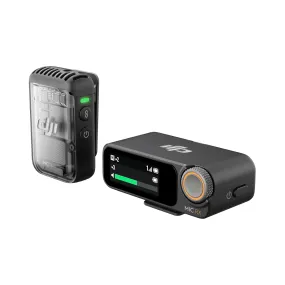 DJI MIC 2 (1 TX   1 RX), Wireless Microphone with Intelligent Noise Cancelling, 32-bit Float Internal Recording,
