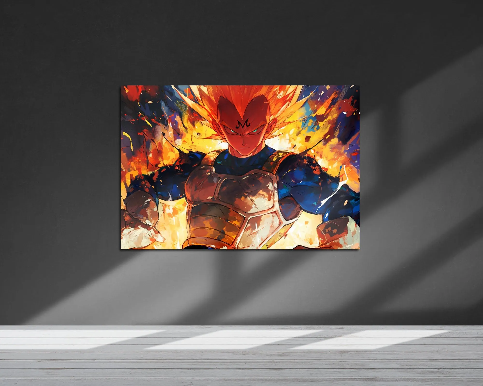 Dragon Ball Artistic Majin Vegeta Metal Poster