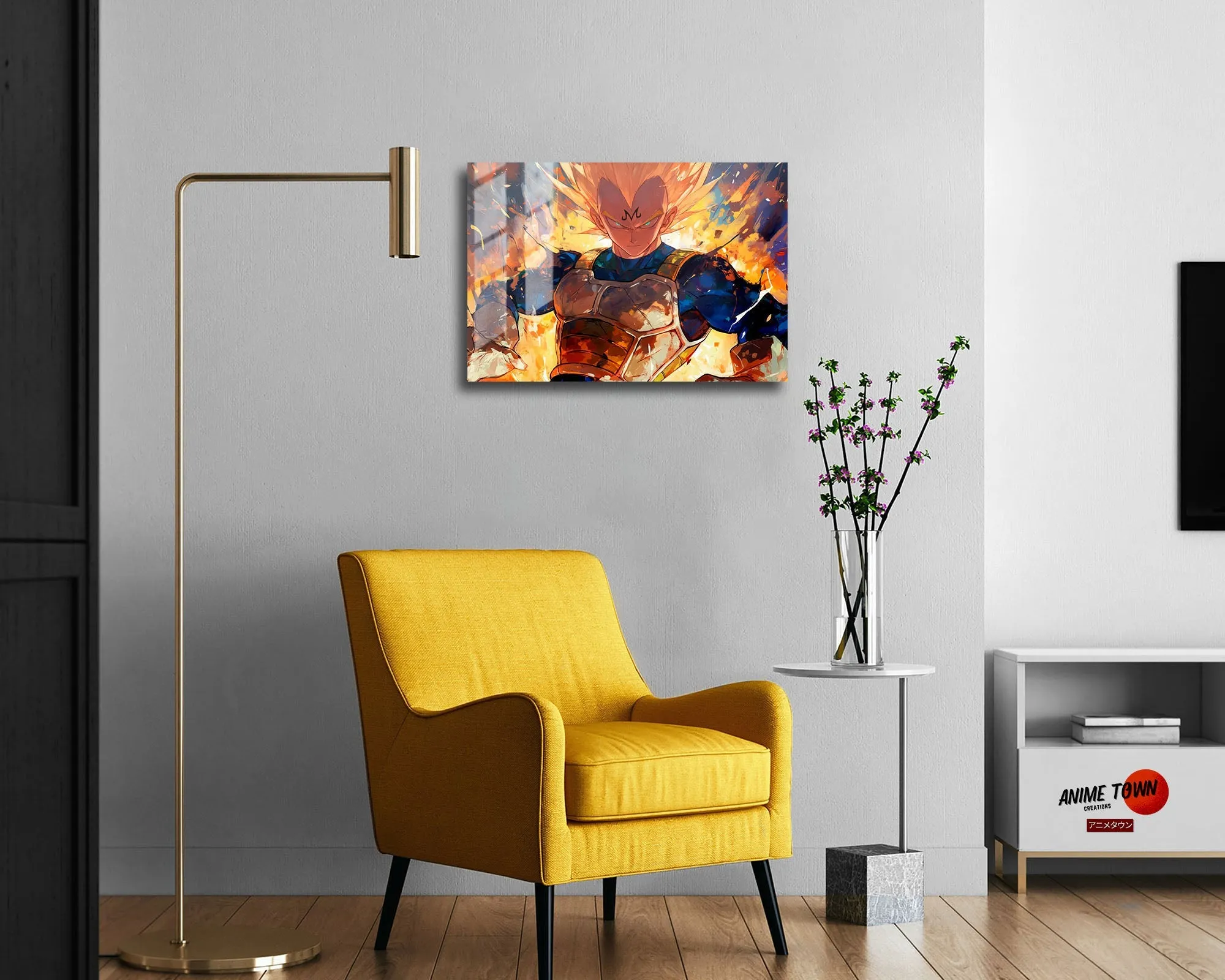 Dragon Ball Artistic Majin Vegeta Metal Poster