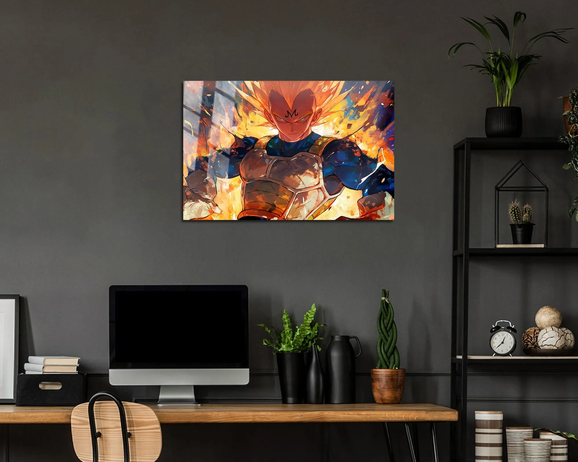 Dragon Ball Artistic Majin Vegeta Metal Poster