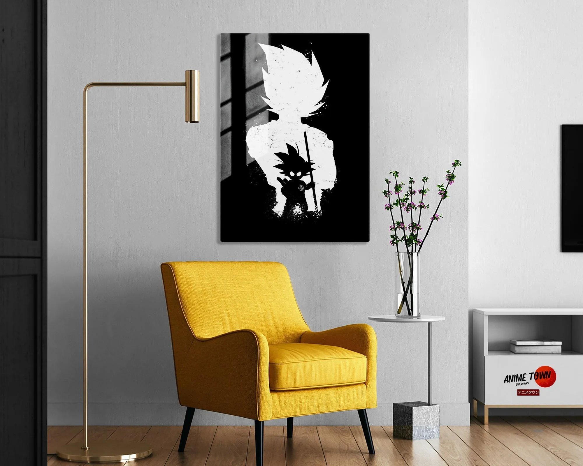 Dragon Ball Goku Minimalist Black Metal Poster