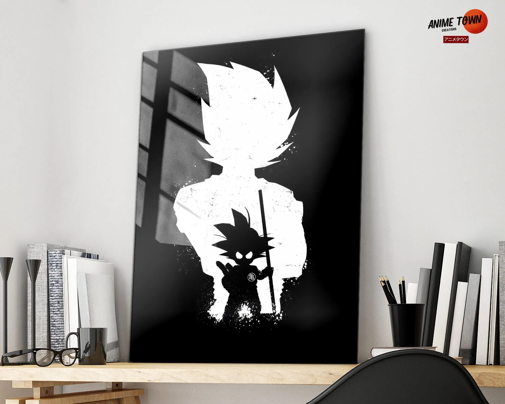 Dragon Ball Goku Minimalist Black Metal Poster