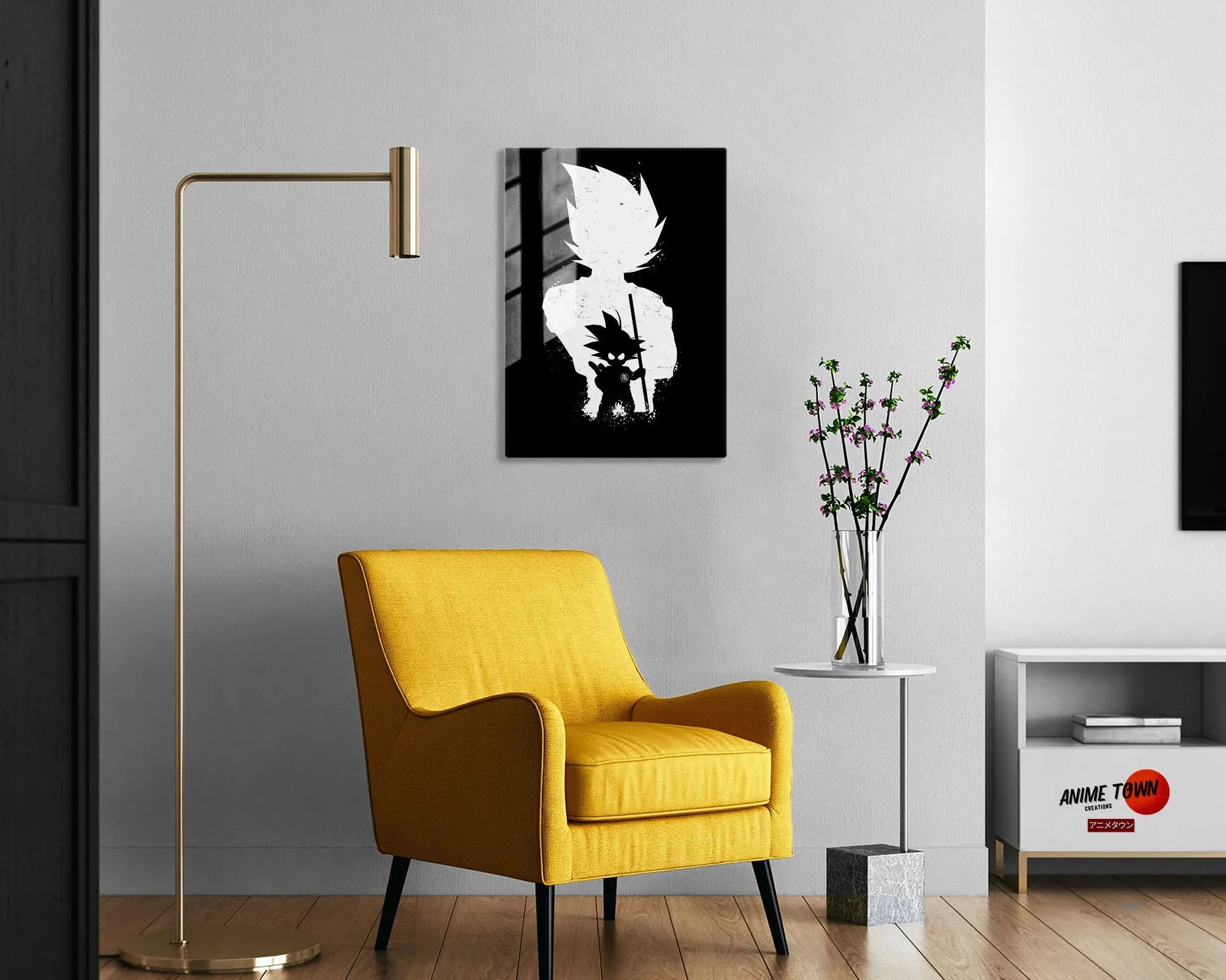 Dragon Ball Goku Minimalist Black Metal Poster