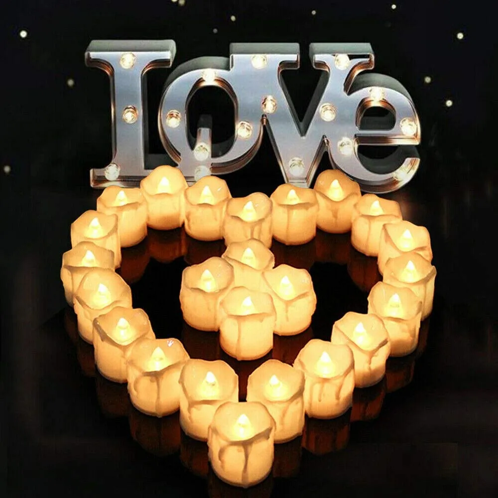 Dwarakesh Enterprises® Pack of 24 Battery Powered flameless mild Yellow Wax Dripping Ambient Romantic Flickering e-Led Yellow led Candles for Party, Functions(Cream Color, 5 * 4 cm)