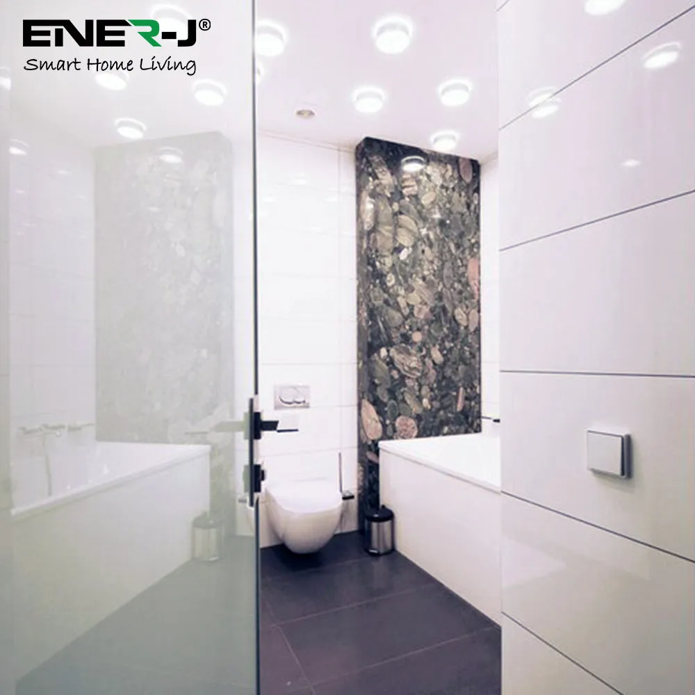 Enerj 3 Gang Wireless Kinetic Switch, White with 3 Non Dimmable 5A RF Receiver Eco Range