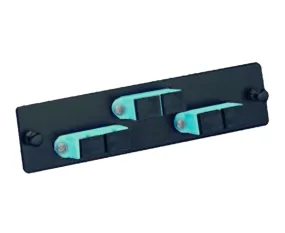 Fiber Optic Adapter Panel, 3 SC Duplex Couplers, 10 Gig Multimode OM3