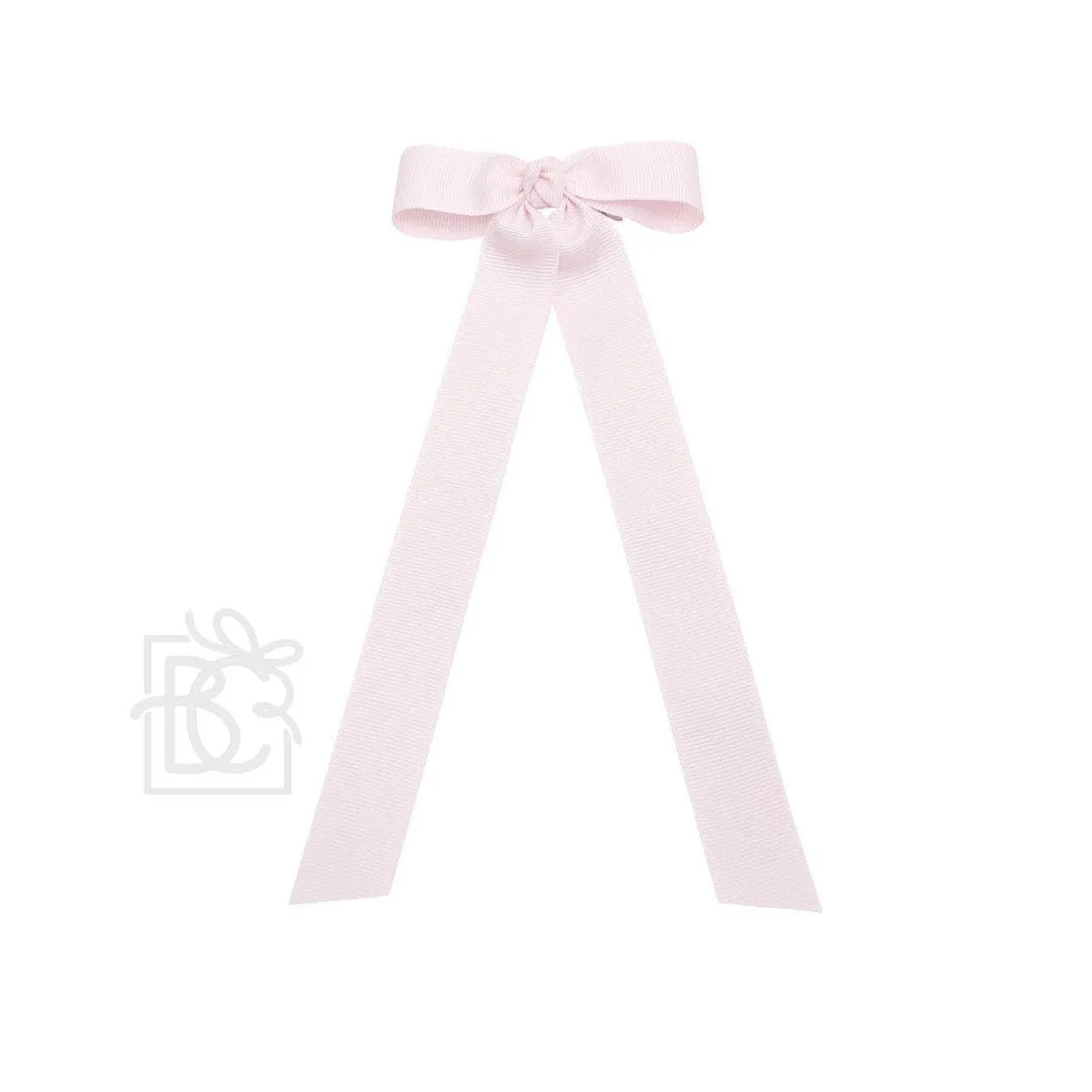 Flat Bow w/ 7" Streamers- Powder Pink