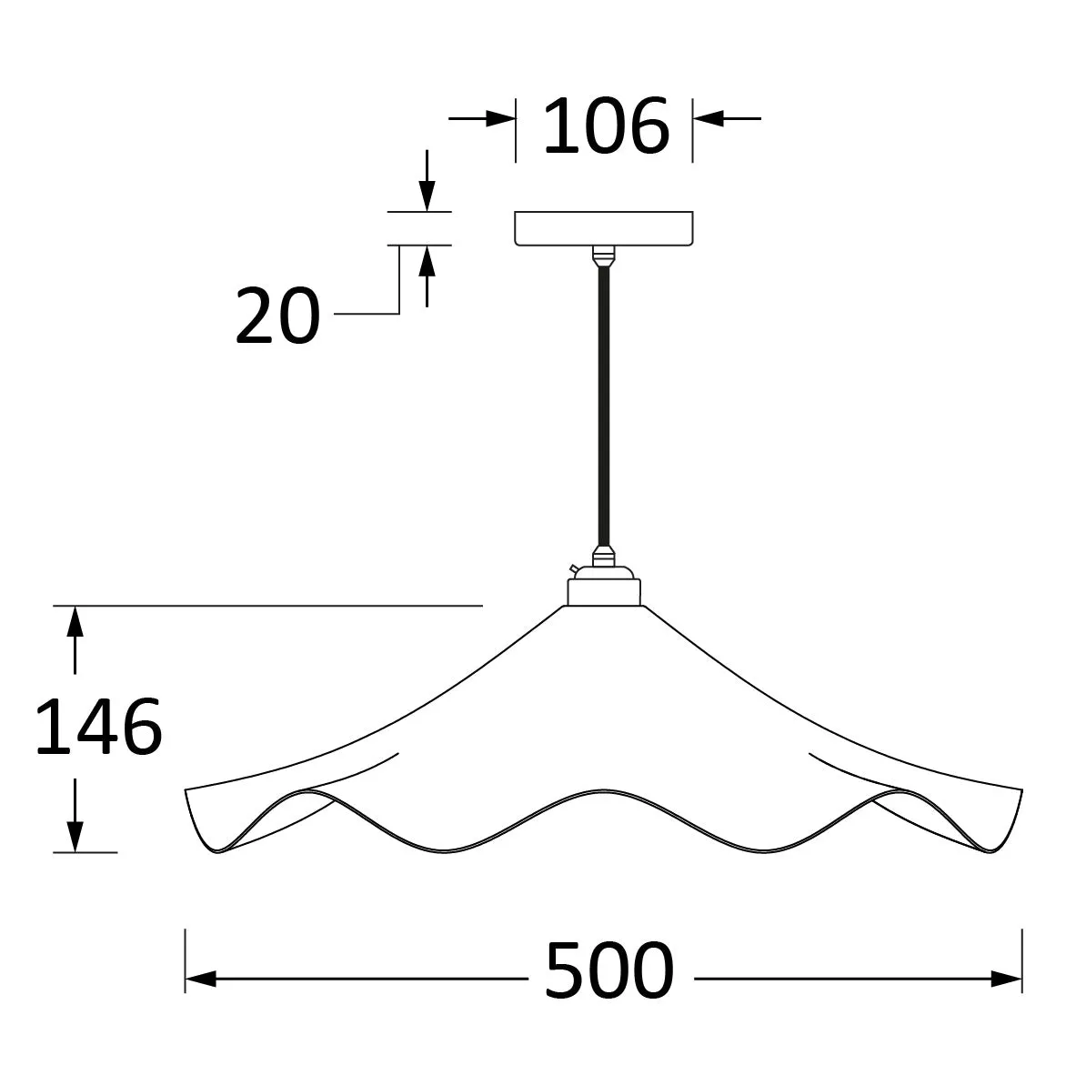 Flora Ceiling Light in Nickel
