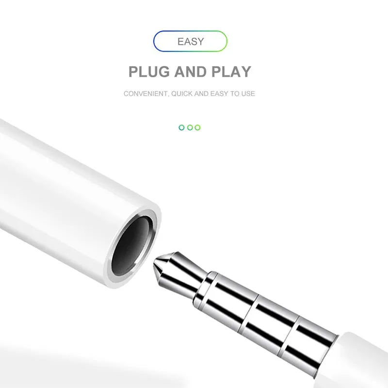 For IOS Syetem Headphone Adaptador For iPhone 7 8 X AUX Audio Adapter for Lightning To 3.5mm Adapters Headphone Jack Cable