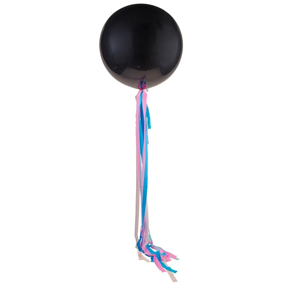 Gender Reveal Jumbo Confetti Balloon   Streamers (GIRL)